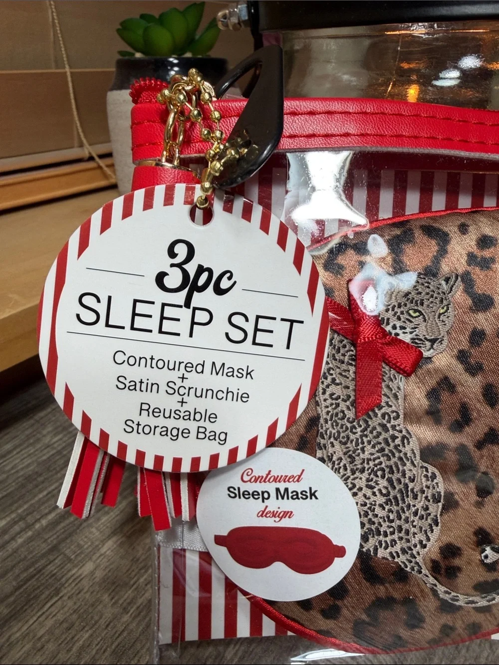 🌻5 for $30🌻 Leopard/Cheetah Print Satin Sleep Mask & Scrunchie Set